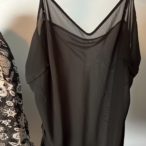 Apostrophe Two piece semi Sheer Blouse/Top size 1X - Picture 9 of 9